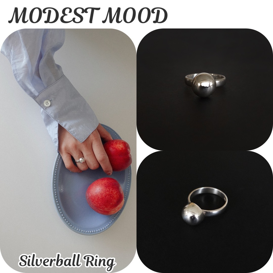 【韓国MODEST MOOD モデストムード】Silverball Ring