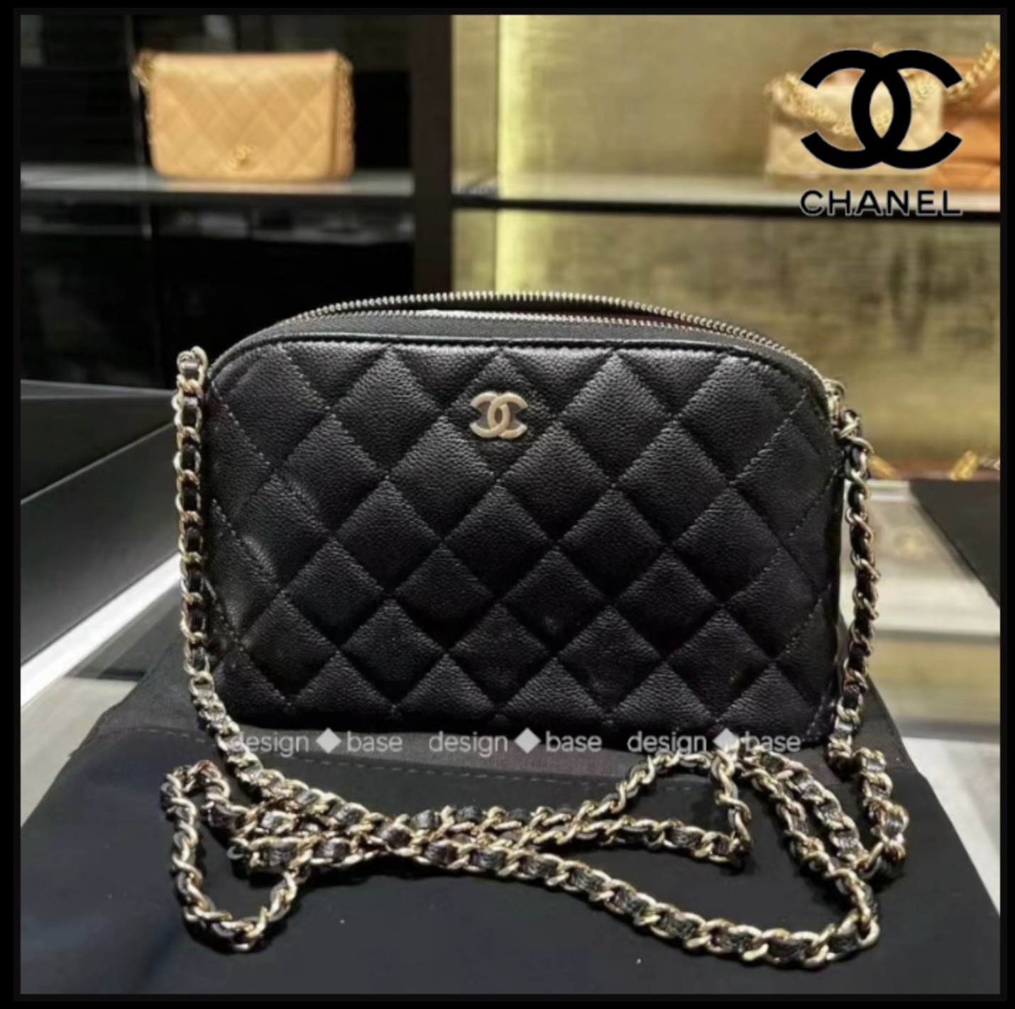 ★スマートフォルムが魅力【 CHANEL 】チェーン クラッチ