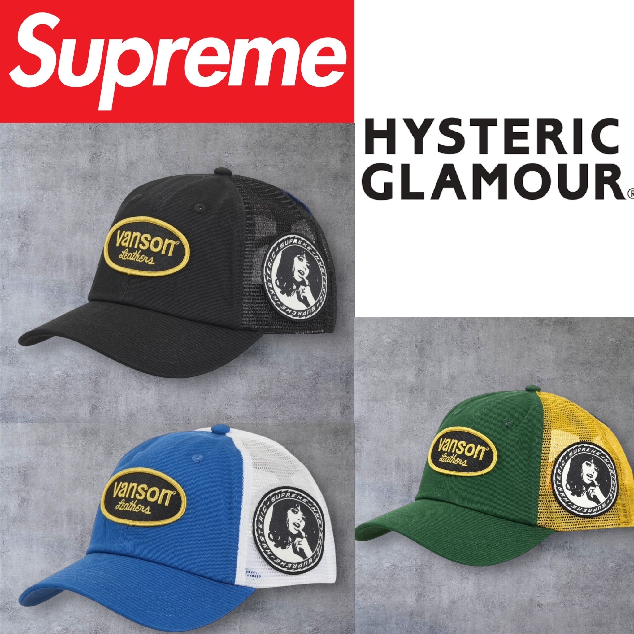 【2024FW】Supreme Hysteric Glamour Vanson Mesh Back 6-Panel
