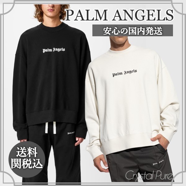 【PALM ANGELS】ロゴ クルーネック スウェットシャツ【送関込】