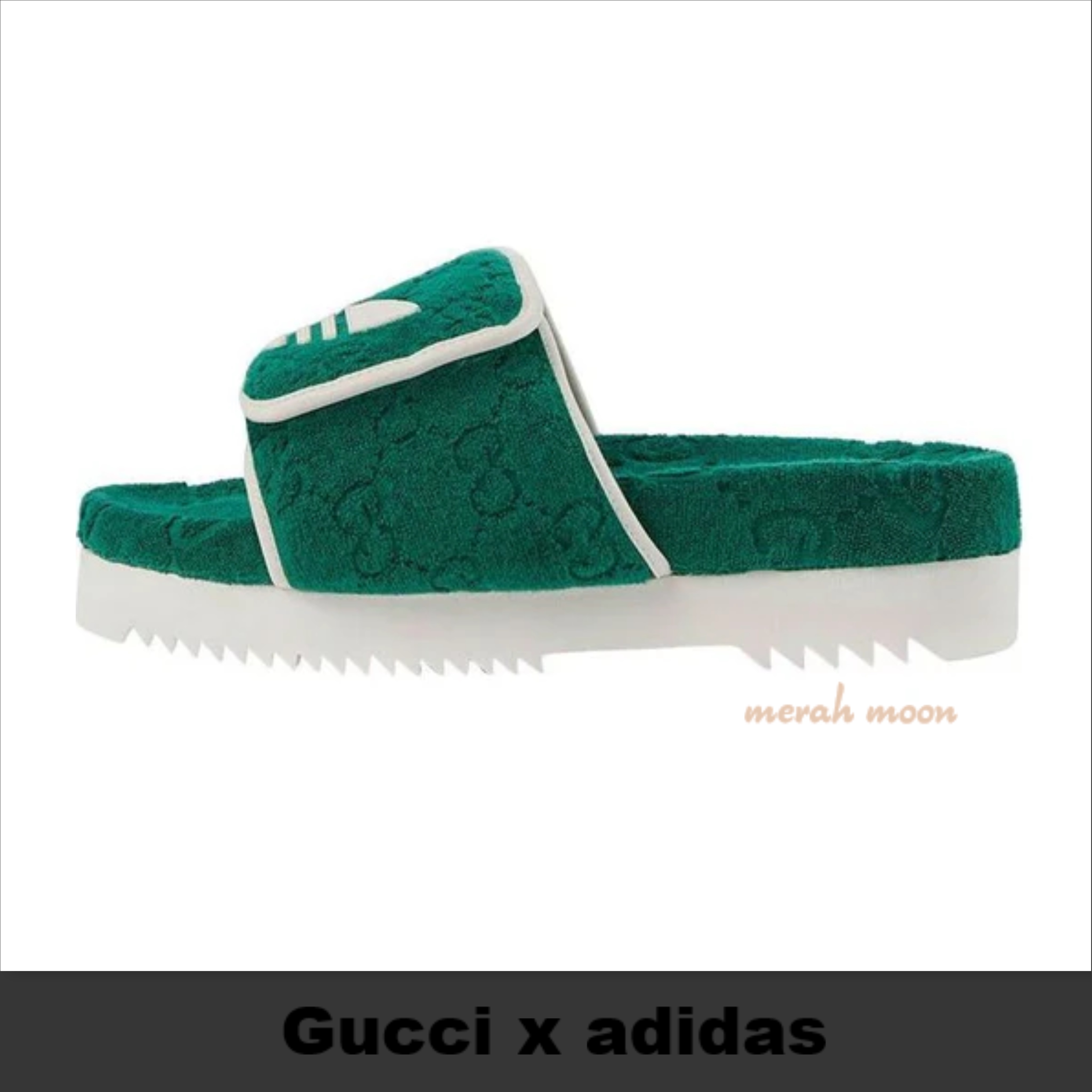 Gucci xadidas【GG Platform Sandal Green 】コットンサンダル