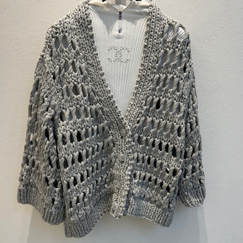 ☆リラックスエレガンス☆【CHANEL】メッシュニットカーディガン