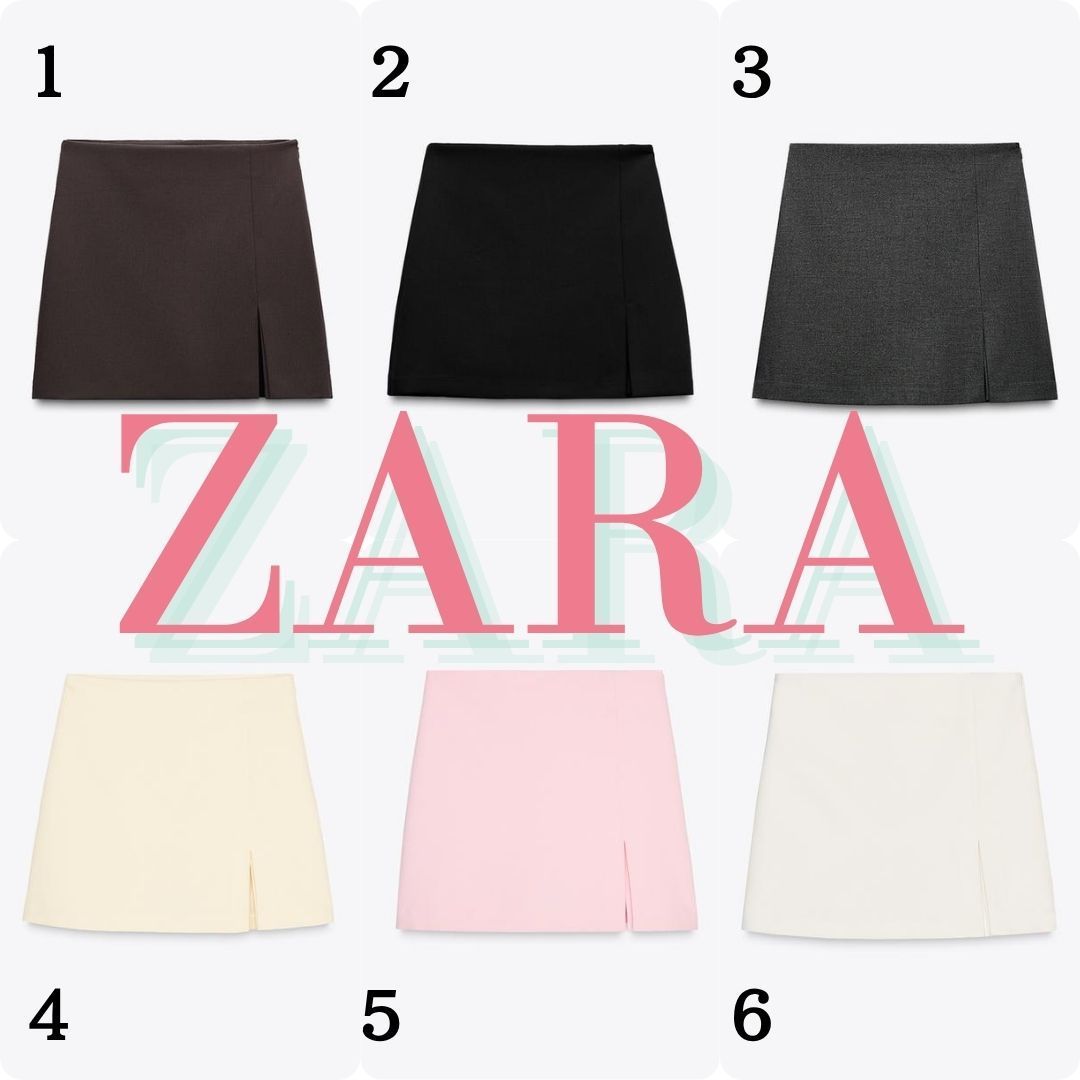 ZARA スリットヘム スコート 1608/041