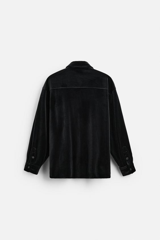 ZARA】ベルベットシャツジャケット 5320/422