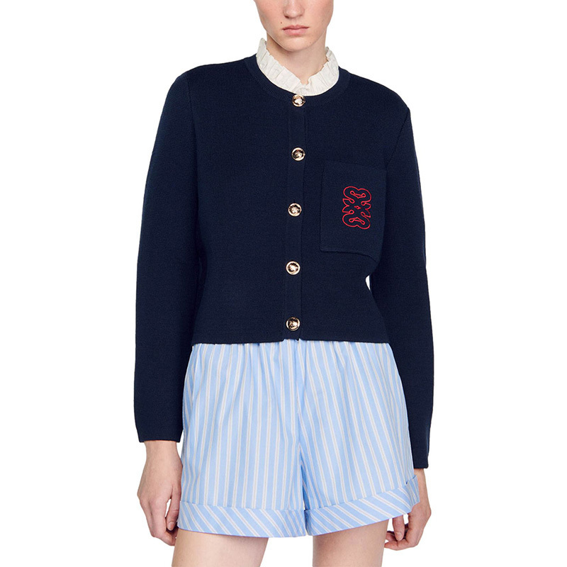 ☆sandro☆ Detachable Collar フリル襟 カーディガン (sandro