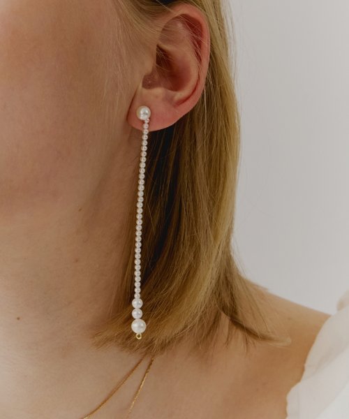 ピアス LOVE ME MONSTER Pearl Long Stick Earrings L201MER040