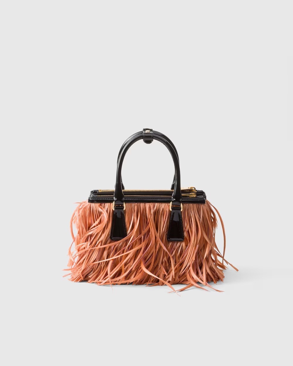 《送料無料》PRADA Prada Galleria mini-bag with feather trim