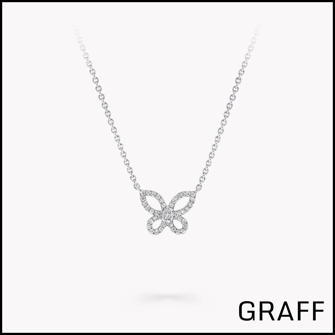 [GRAFF] ミニ バタフライ シルエット ダイヤモンド ペンダント