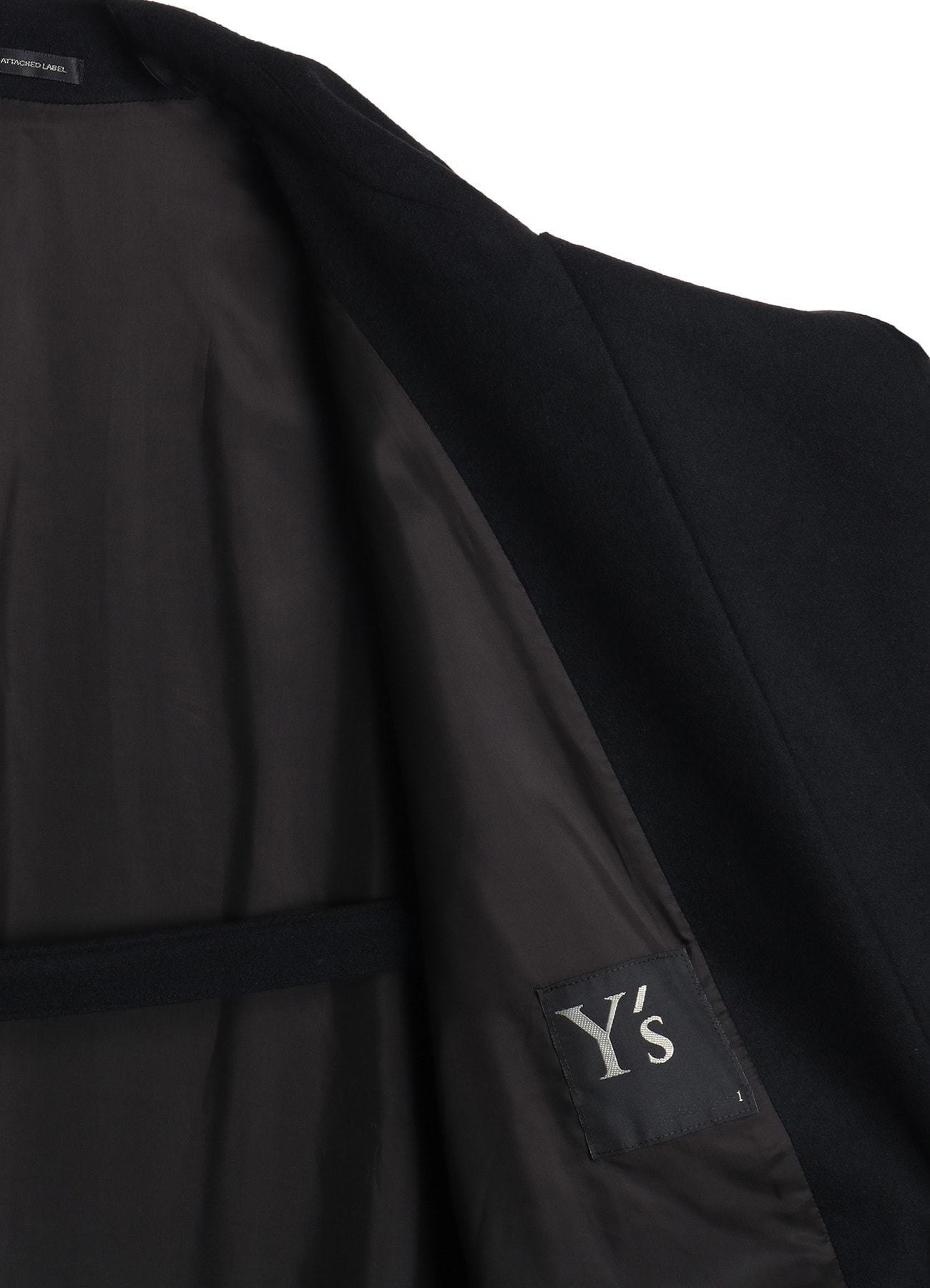 大人気♪【ヨウジヤマモト 】SINGLE MOSSER LEFT W FACING COAT WOOL SINGLE MOSSER LEFT W FACING COAT(XS Black): Y's｜THE