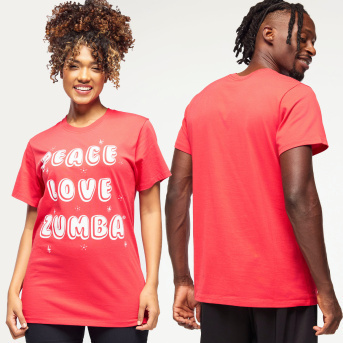 ズンバ Zumba Holiday Crew Neck Tee Viva La Red ユニセックス