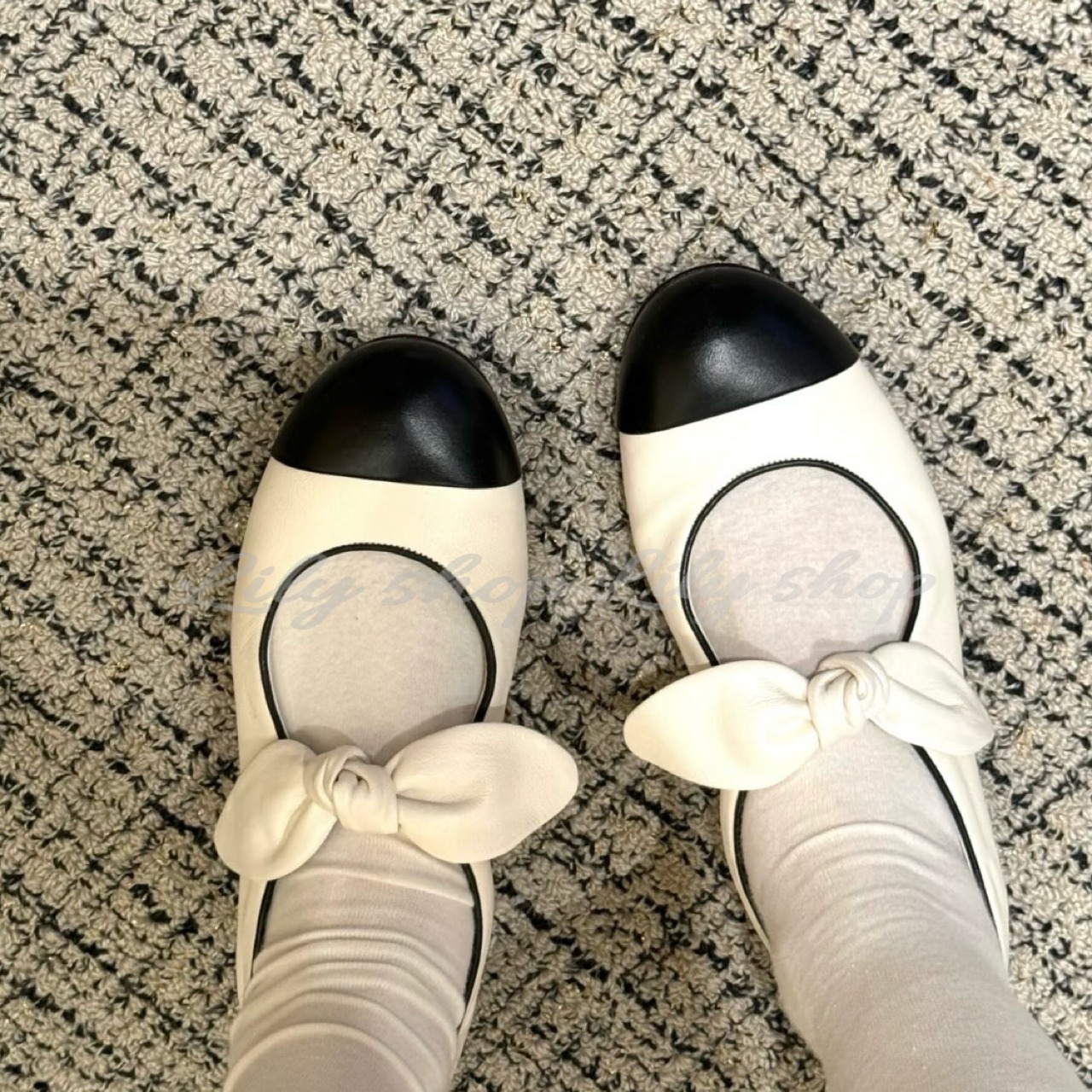 リボンがカワイイ☆【CHANEL】 シャネル メリージェーン 大き目のリボンが可愛い♪》CHANEL メリージェーン