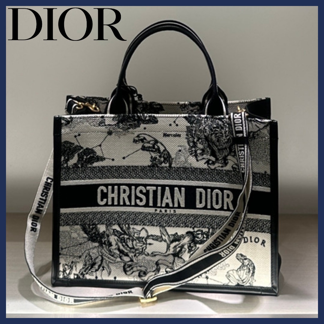 【DIOR】美しい♪Dior Book Tote バッグ ミディアム