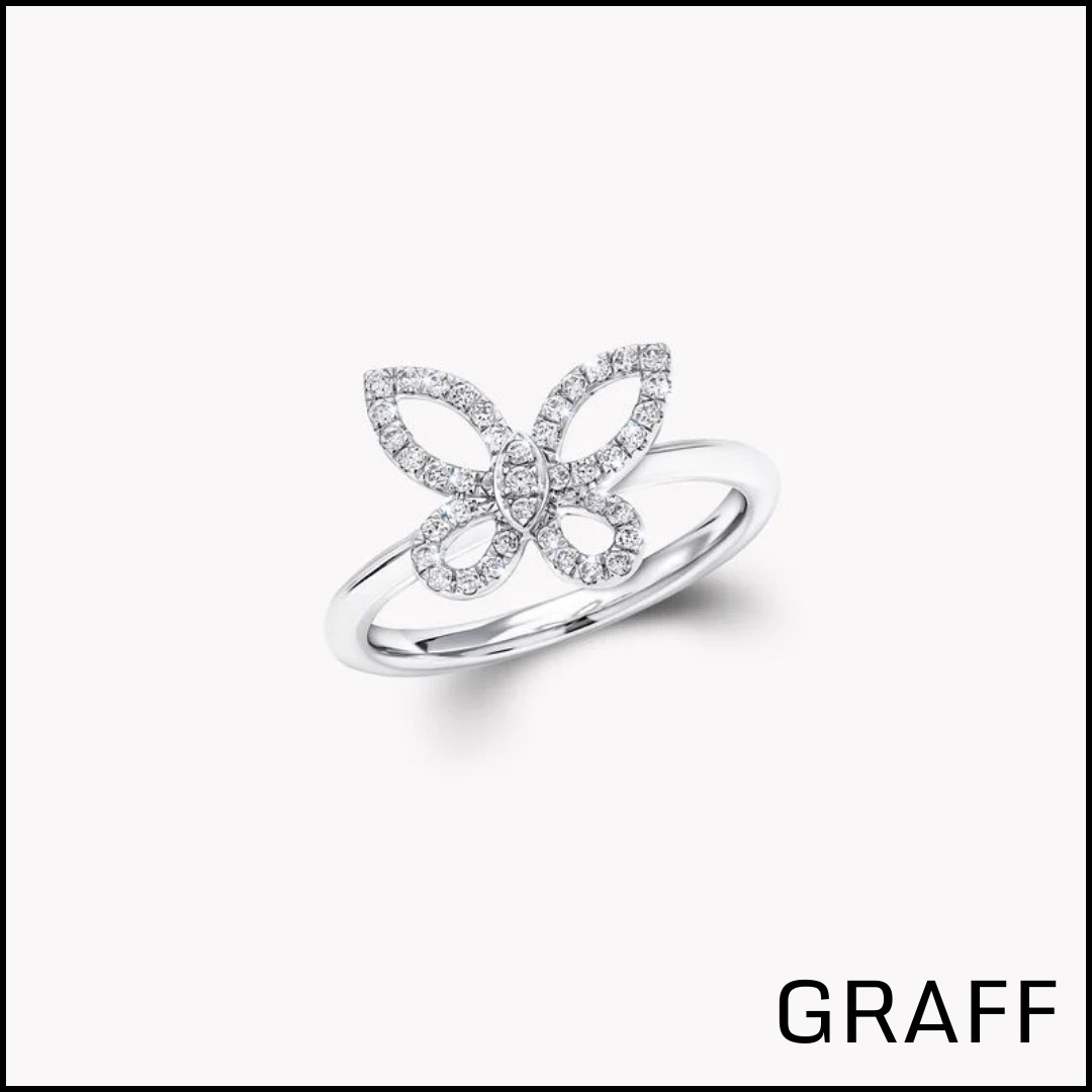 [GRAFF] ミニ バタフライ シルエット ダイヤモンド リング