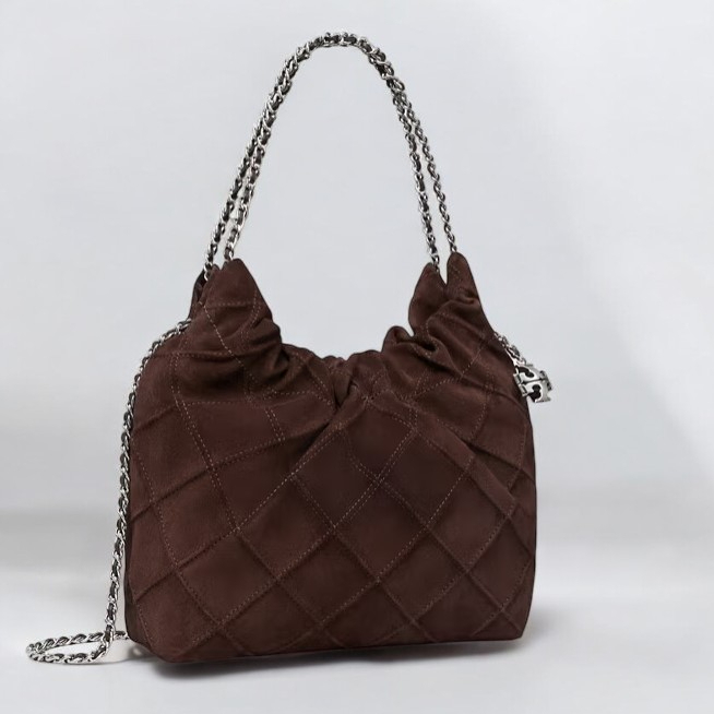 レア☆TORY BURCH☆ミニ フレミング・スェード ドローストリング