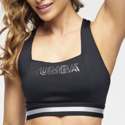 国内発送【Zumba】リゾート ブラタンク Zumba Out Loud Boxy Top With Side Slits <Green Light> | JWI