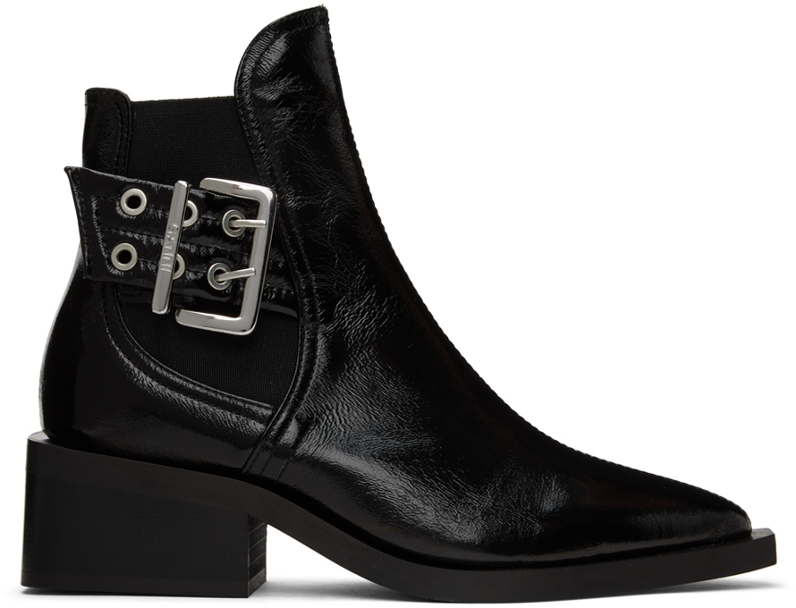 【関税込み】GANNI ブラック Chunky Buckle チェルシーブーツ