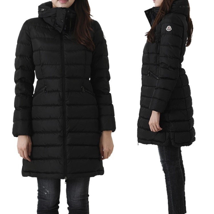 MONCLER☆FLAMETTE ロング丈 ダウンジャケット LADIES BLACK