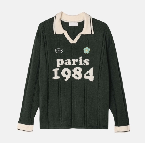 ニット・セーター IONSEOUL Paris 1984 Open Collar Knit (3color) JE538