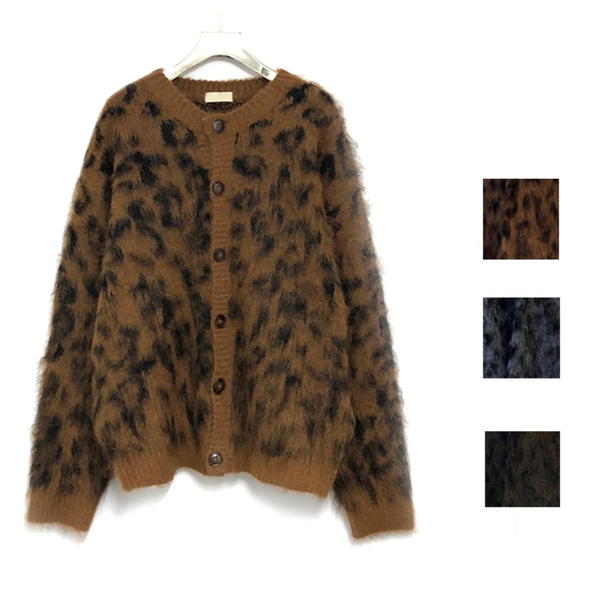 カーディガン IONSEOUL 2 Low Leopard Cardigan (3color) JE550