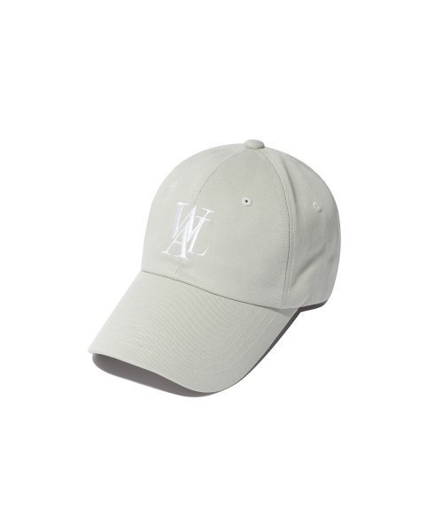 キャップ WOOALONG Deep signature logo ball cap LIGHT BEIGE CF1AAC107