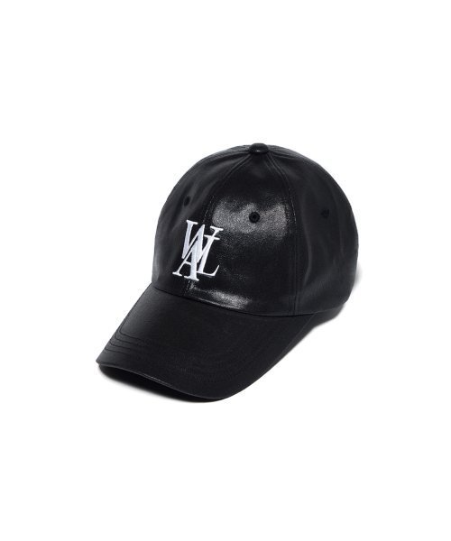 キャップ WOOALONG Deep signature logo ball cap Coated BLACK SF5AAC10