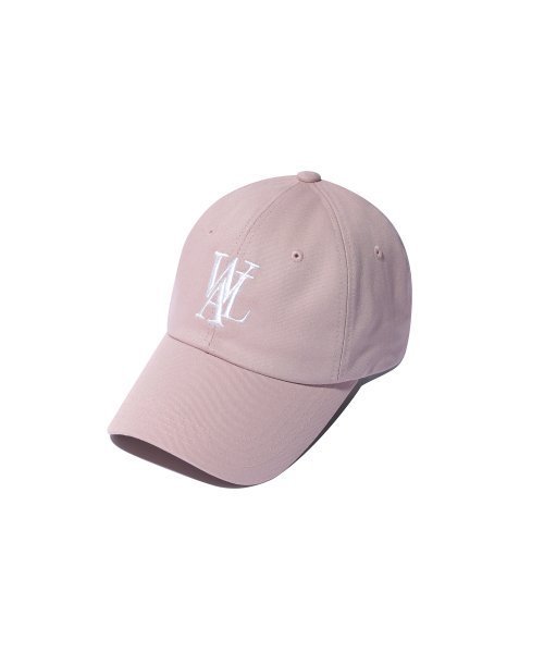 キャップ WOOALONG Deep signature logo ball cap PINK CF1AAC107PK