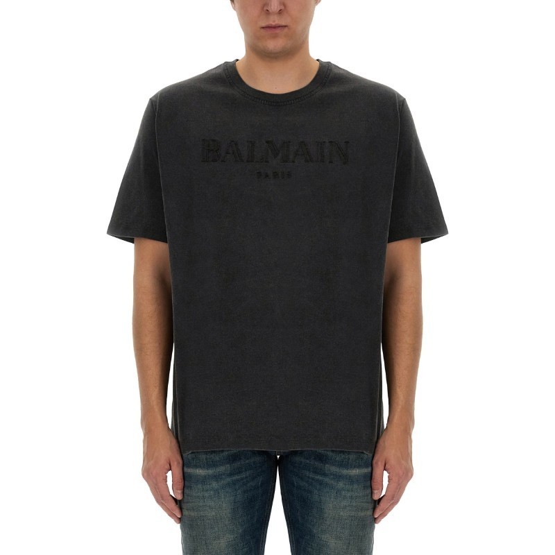 Tシャツ・カットソー BALMAIN SS24 VINTAGE LOGO T-SHIRT (CH0EG010_BC72YGD)