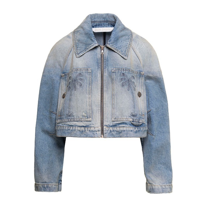 ジャケット Palm Angels PARIS LW CROPPED DENIM JACKET
