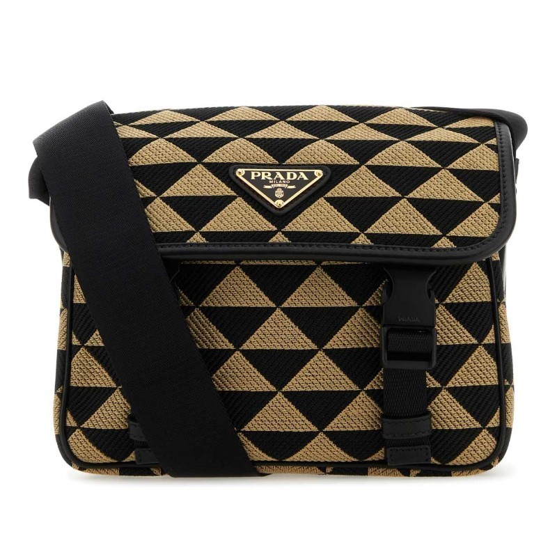ショルダーバッグ PRADA Embroidered fabric Prada Symbole crossbody bag