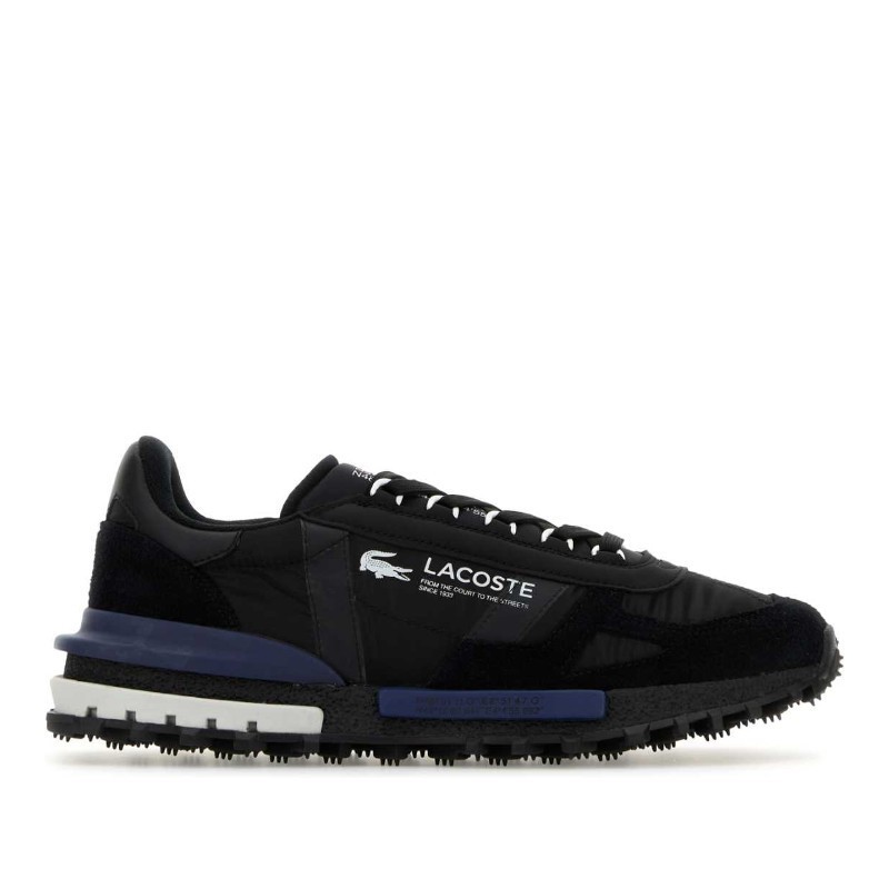 スニーカー LACOSTE Black fabric and suede Elite Active sneakers