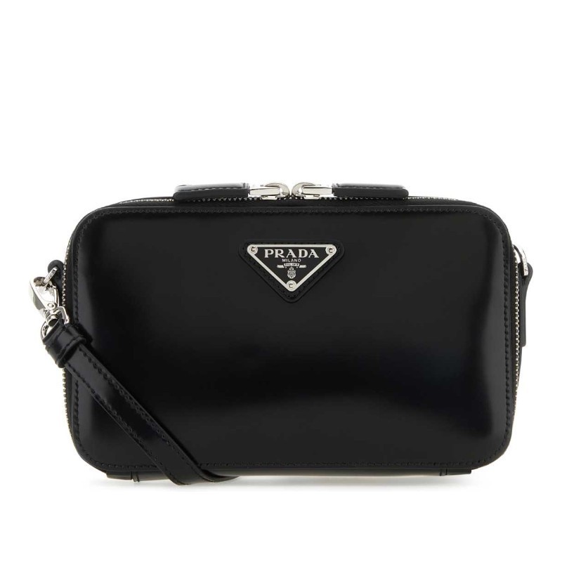 ショルダーバッグ PRADA Black leather Brique crossbody bag (2VH173ZO6 F0002)