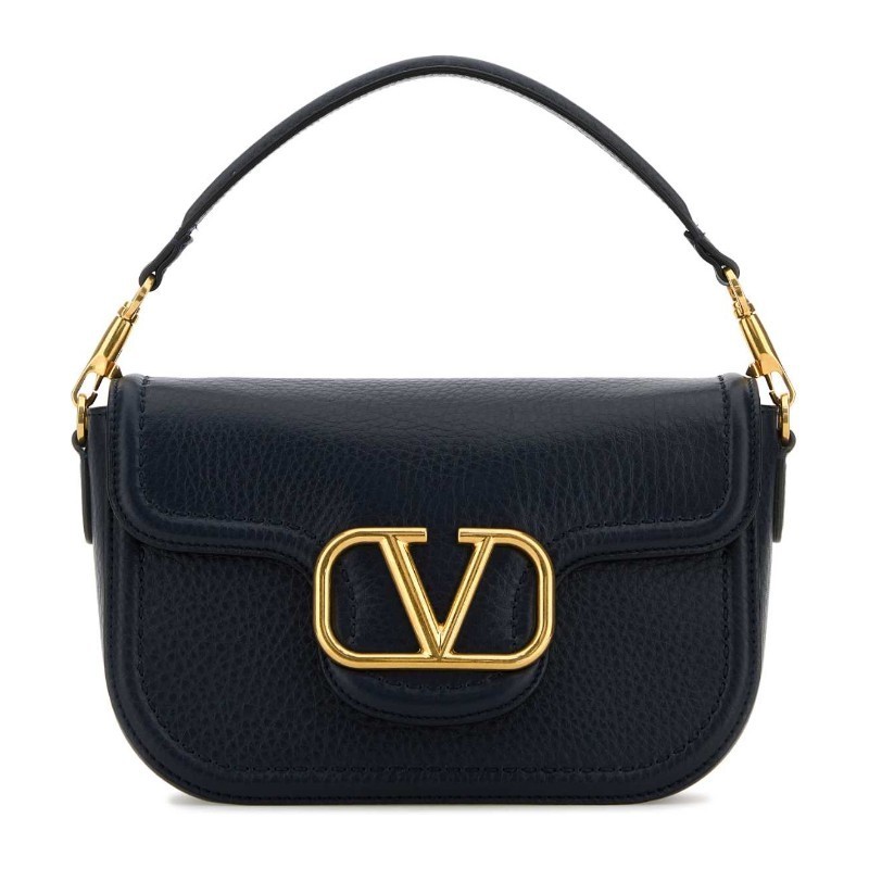 ショルダーバッグ・ポシェット VALENTINO Midnight blue leather Alltime shoulder bag