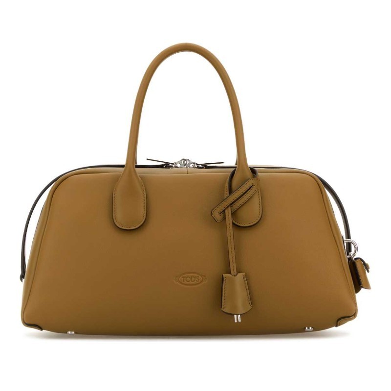トートバッグ TOD'S Khaki leather medium Darsena handbag