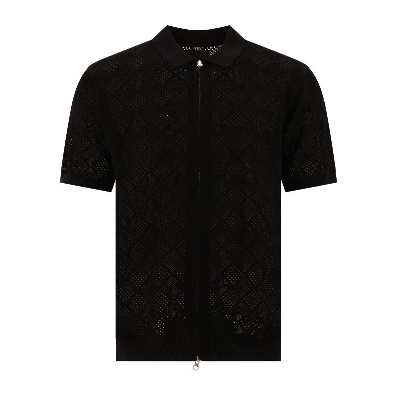 Tシャツ・カットソー BEAMS FW24 Zip knit mesh polo shirt (38020035156 19)