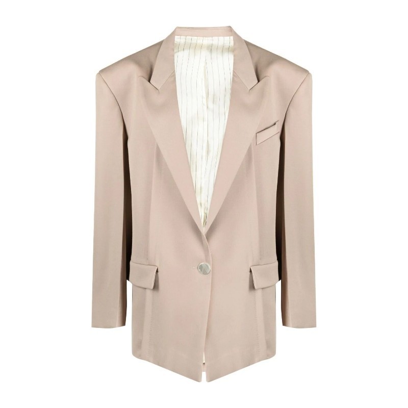ジャケット THE ATTICO GLEN OVERSIZED BLAZER (241WCG46.W046 198 BEIGE)