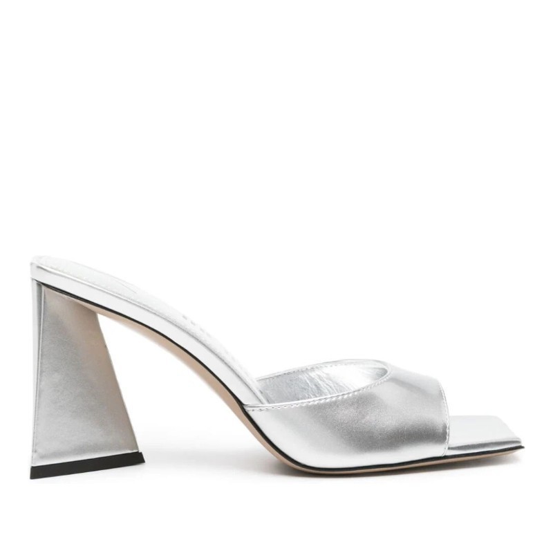 サンダル・ミュール THE ATTICO MINI DEVON MULE 85mm (242WS772.E056 002 SILVER)