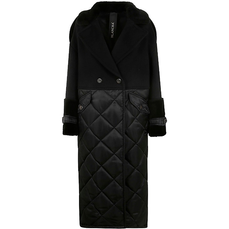 コート BLANCHA WOOL FABRIC, NYLON FABRIC AND SHEARLING COAT