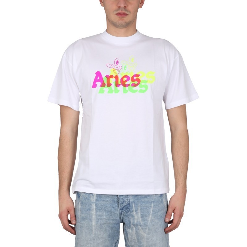 Tシャツ・カットソー ARIES SS23 TRIPPY AYE DUCK T-SHIRT (STAR60016_WHT)