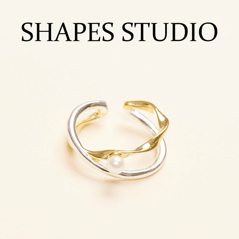SHAPES STUDIO/Two Tone Cross Over リング
