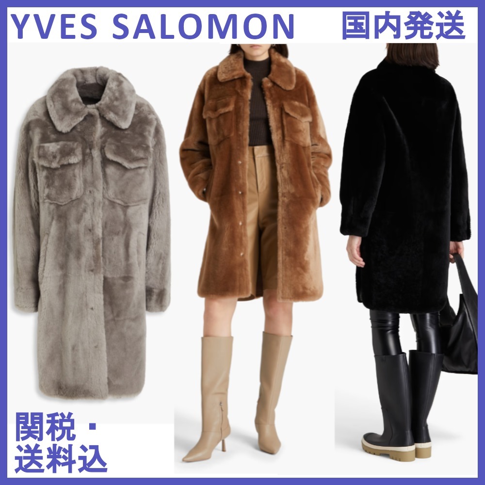 【ワンランク上の♪】YVES SALOMON ムートン コート