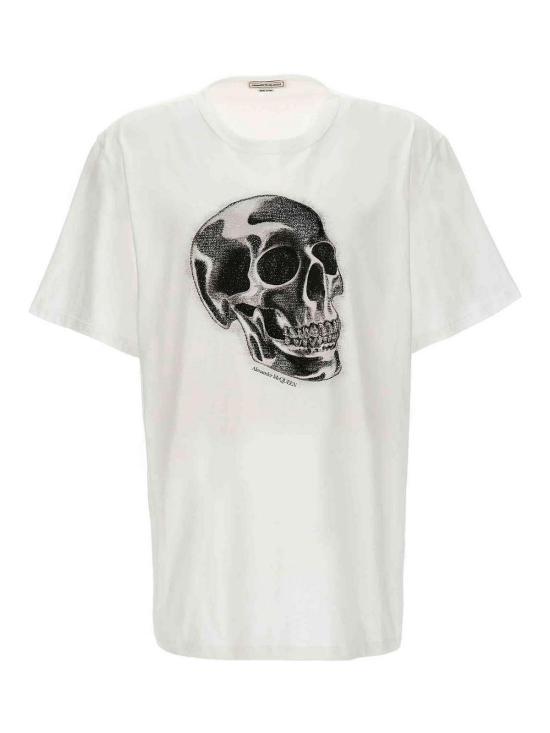 Tシャツ・カットソー ALEXANDER MCQUEEN Men T Shirts 776351QTAAQ0909 White