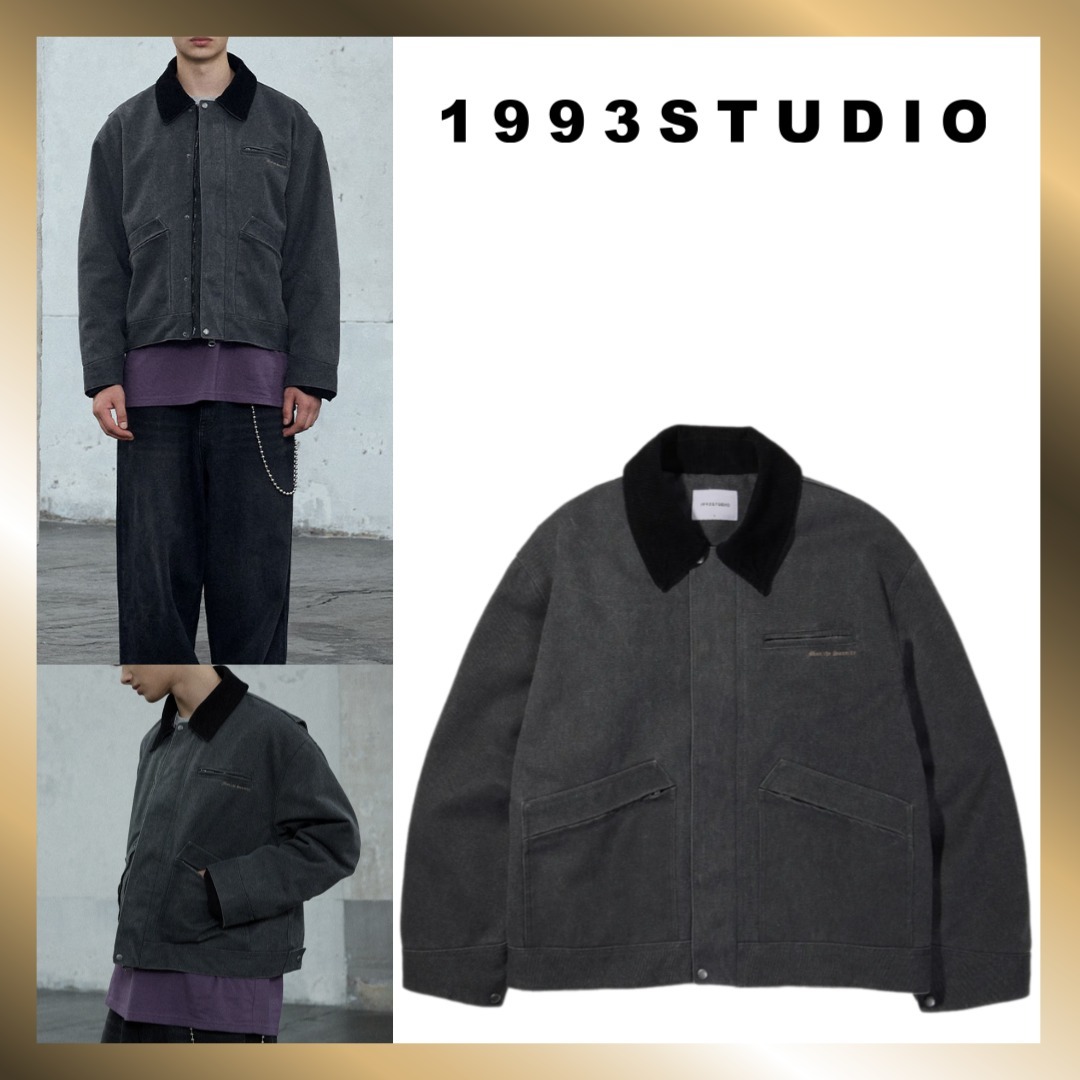 ジャケットその他 1993studio Vintage Washing Detroit Work Jacket Charcoal