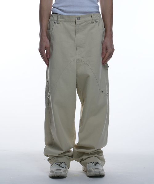 パンツ・ボトムスその他 GRAILZ BACK CARPENTER WORK PANTS BEIGE GR24SSMB01BG