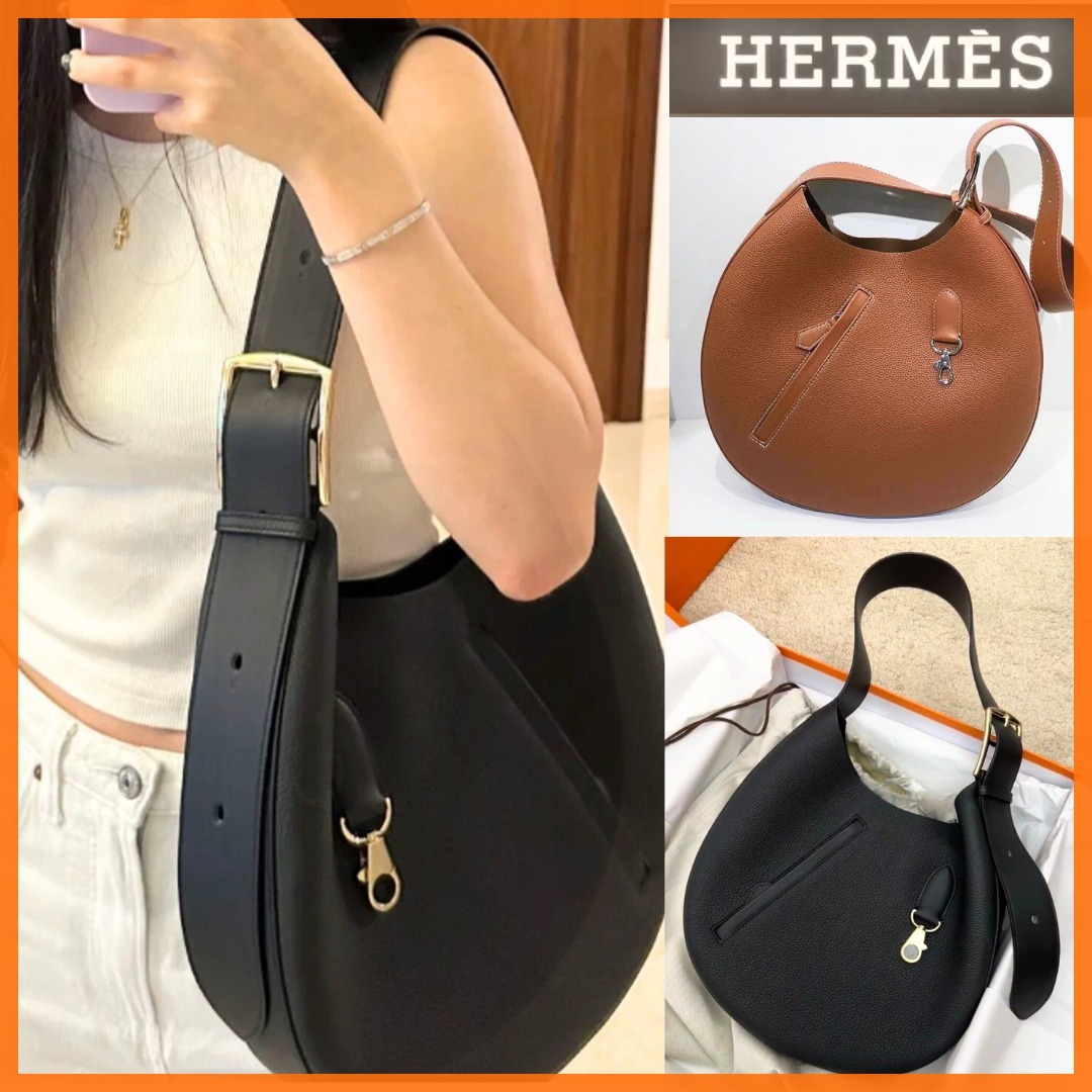 【軽量で大容量♪】HERMES 《Arcon》アルコン ラウンドバッグ