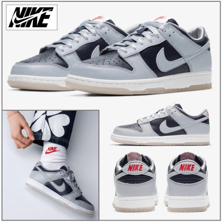 スニーカー Nike DUNK LOW COLLEGE NAVY DD1768-400