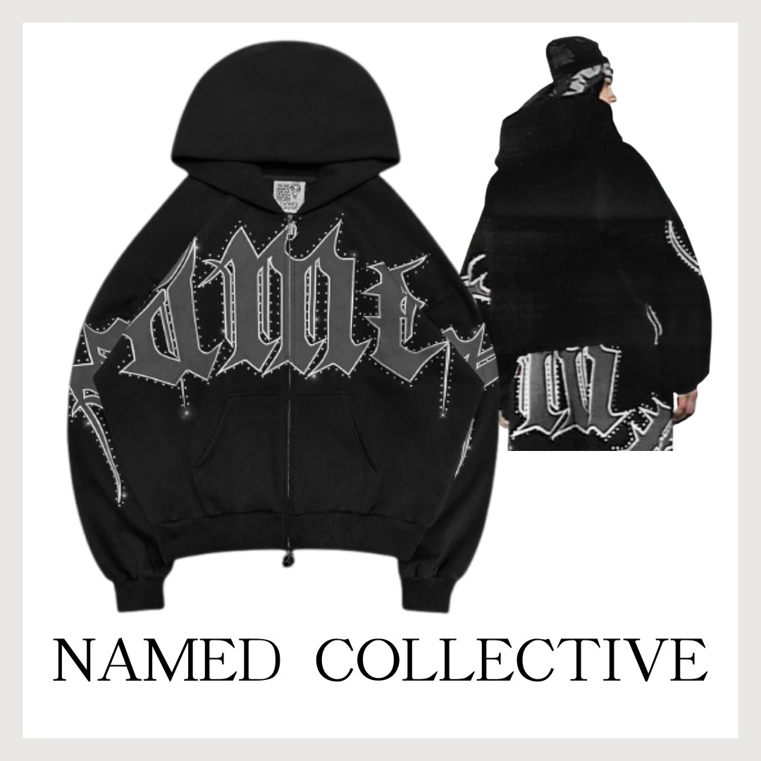 【NAMED COLLECTIVE】MONSTER RHINESTONE ZIP HOODIE