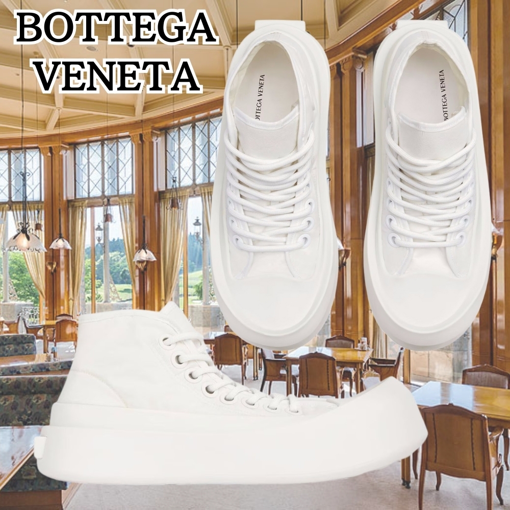 BOTTEGA VENETA*会うのがいちばん*ホワイト ジャンボスニーカー
