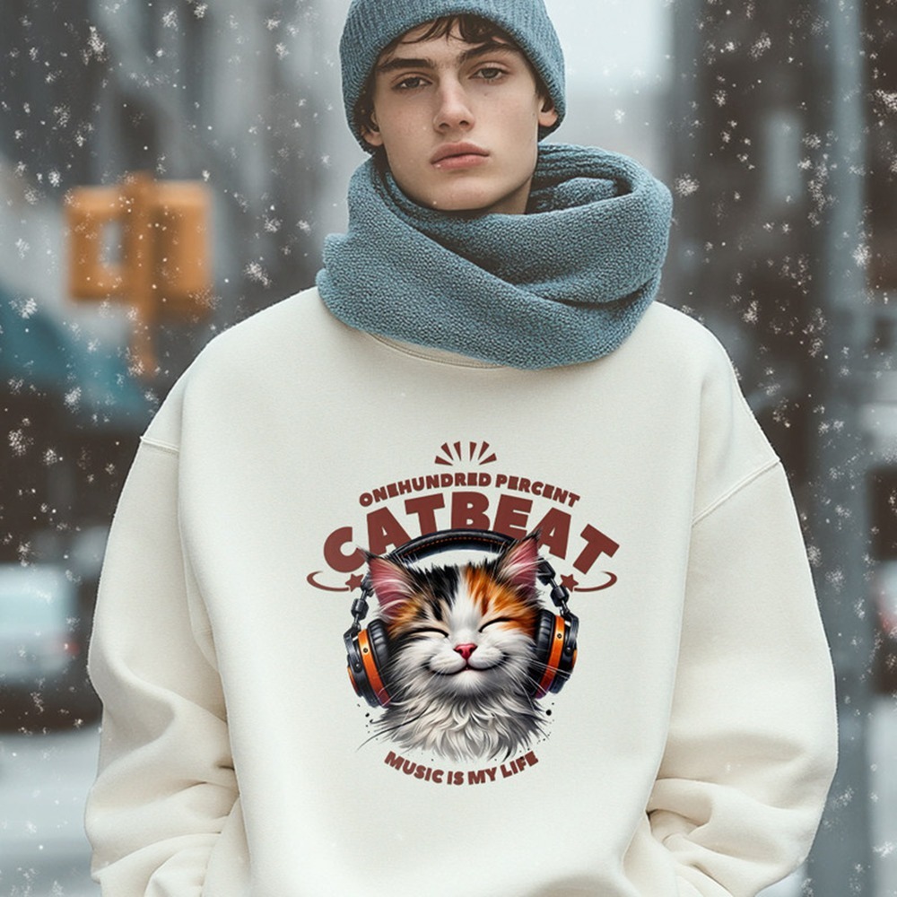 OHPxGOODD Cat Beat Fleece Fweatshirt (3 色)