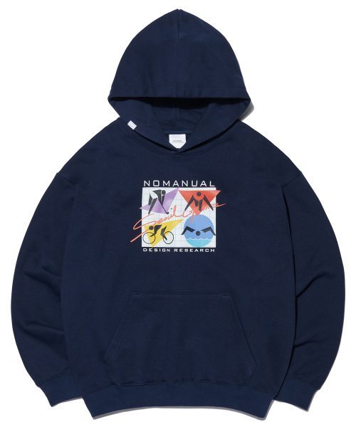 パーカー・フーディ NOMANUAL SEOUL GAMES HOODIE DARK NAVY NM23HD02M1DN