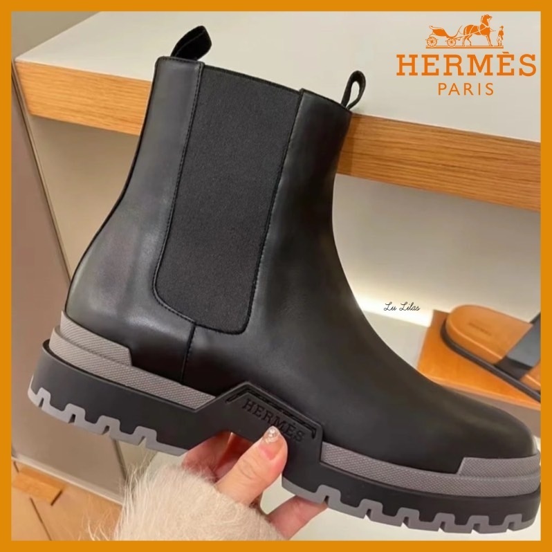 【合わせやすいデザイン☆】HERMES 《John》 アンクルブーツ